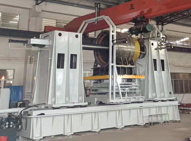 大型永磁電機定轉(zhuǎn)子對中找正合裝